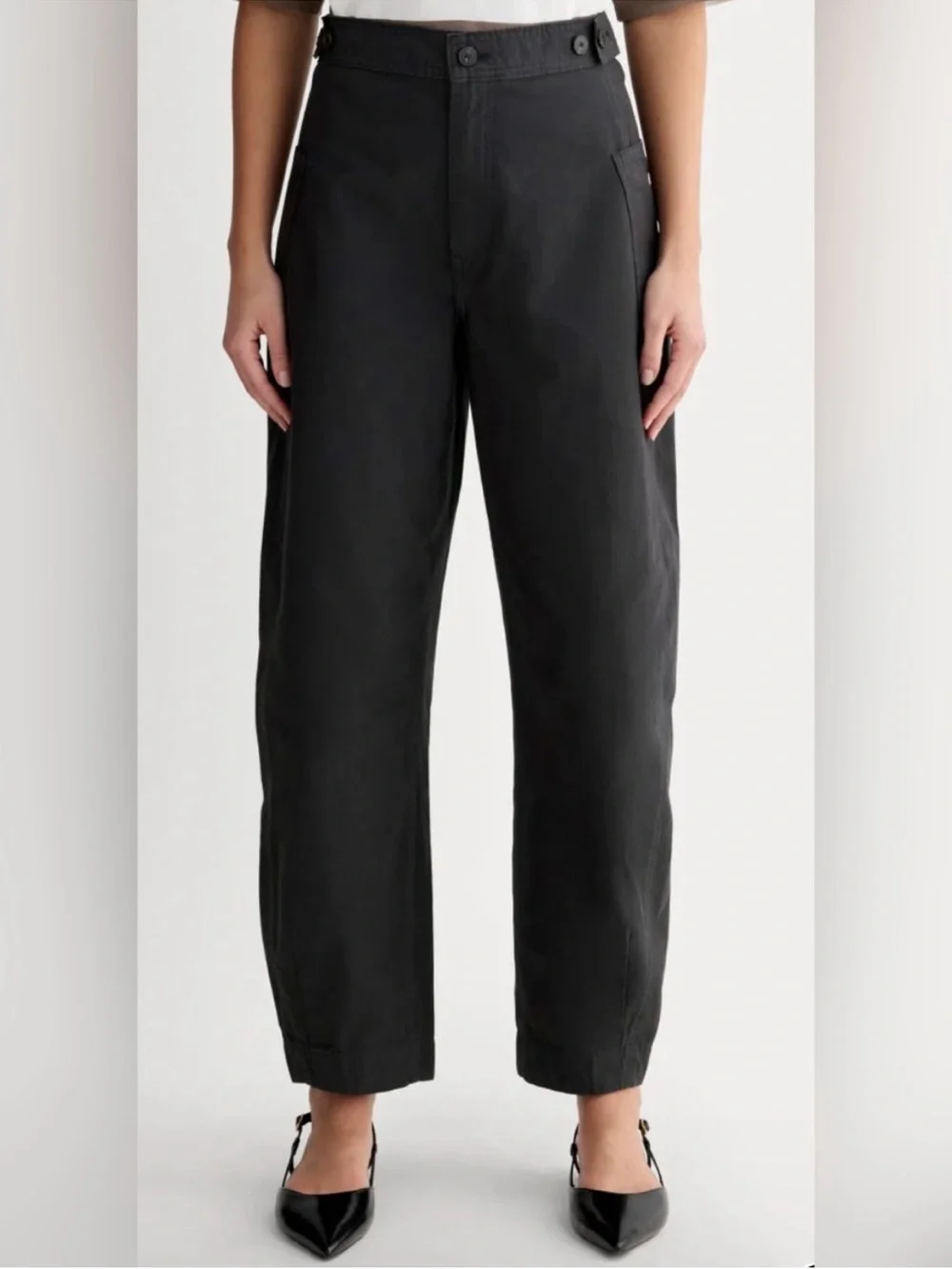 New Everlane THE FATIGUE BARREL PANT in Black Size 8
